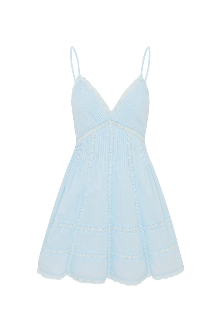 Docila Women's Cotton Mini Dress - Soft & Comfortable Summer Casual Dress in Blue | Perfect for Beach, Vacation, and Everyday Wear
