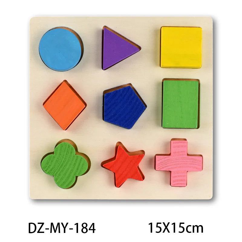 Montessori Wooden Puzzles for Toddlers - Educational Baby Learning Toys for Early Childhood Development - Perfect for Home, Classroom & Daycare Activities