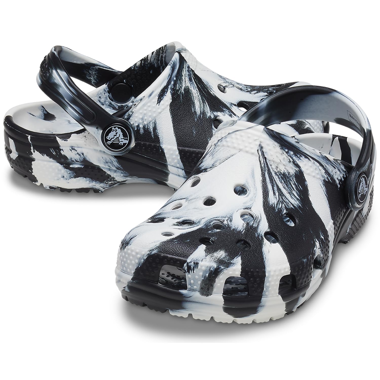 Crocs Kids' Classic Marbled Tie-Dye Clog | Lightweight Comfortable Water Shoes for Boys & Girls | Perfect for Beach, Pool & Outdoor Play