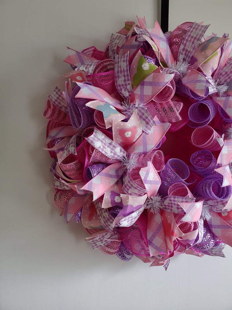 Easter Spring Wreath - Floral Decor for Front Door, Home & Party - Perfect for Easter, Spring Decorations & Holiday Celebrations