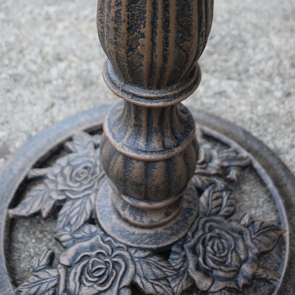 Premium Rose Bird Bath - Elegant Garden Decoration for Outdoor Bird Watching & Relaxation | Perfect for Backyard, Patio, and Garden Decor