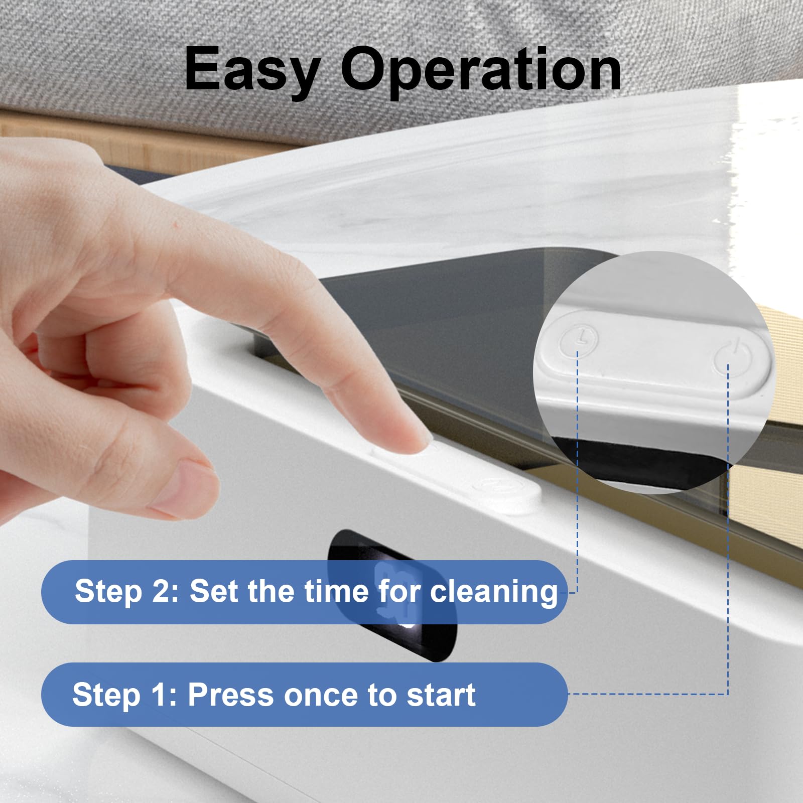 17oz (500ml) 45KHz Ultrasonic Jewelry Cleaner Machine - Professional Portable Cleaner with LED Display & Timer for Jewelry, Eyeglasses, Watches, Dentures, Rings, Razors - Perfect for Home, Jewelry Stores & Travel Use