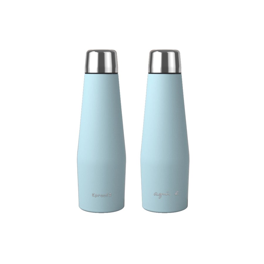 agnès b. x Proof Vacuum Insulated Water Bottle - Sky Blue | Leakproof Stainless Steel Thermos for Travel, Gym & Outdoor Activities