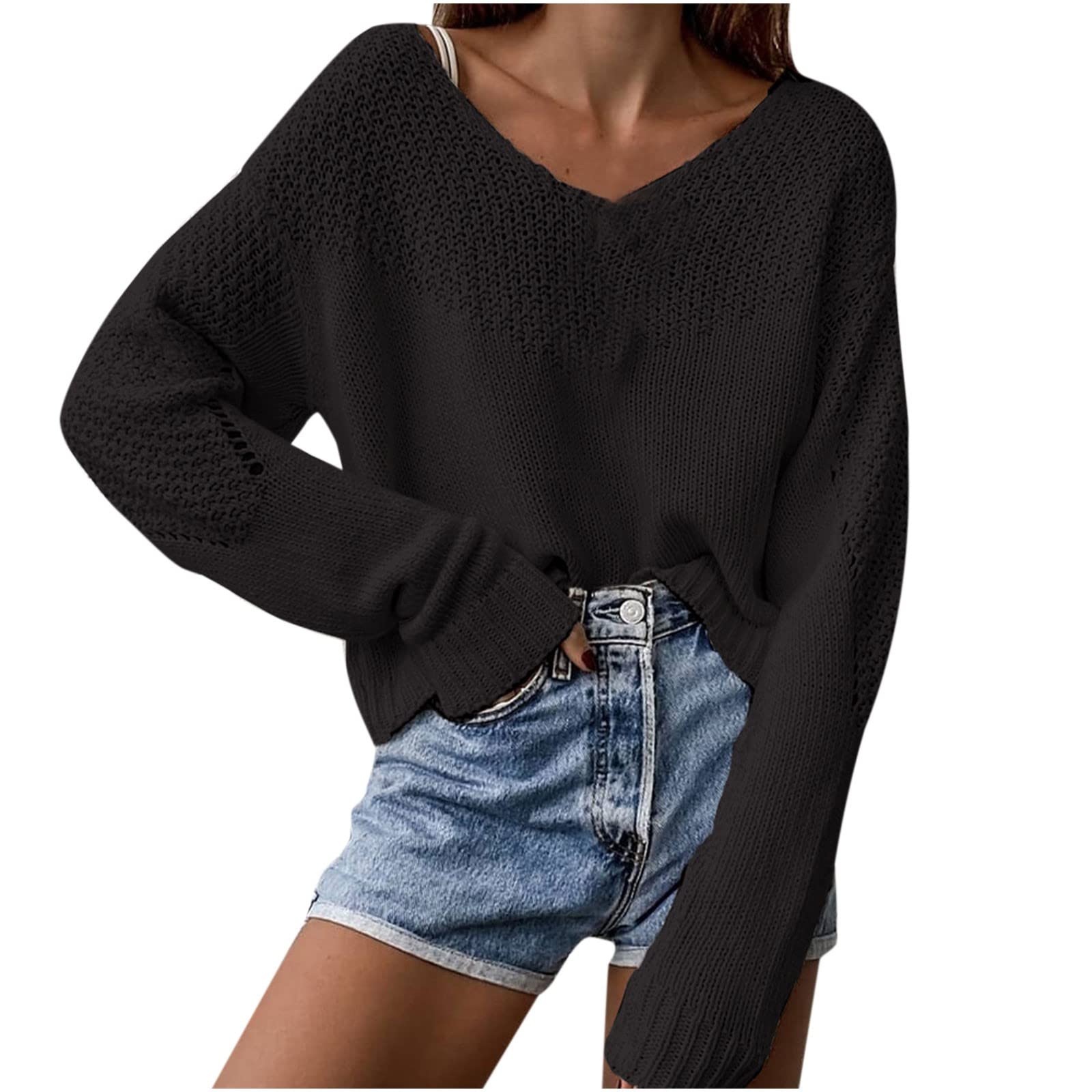 Women's Oversized Cable Knit Sweater - Chunky Knit Crewneck Button Long Sleeve Pullover for Fall & Winter | Cozy Casual Wear, Office Outfits, Holiday Season