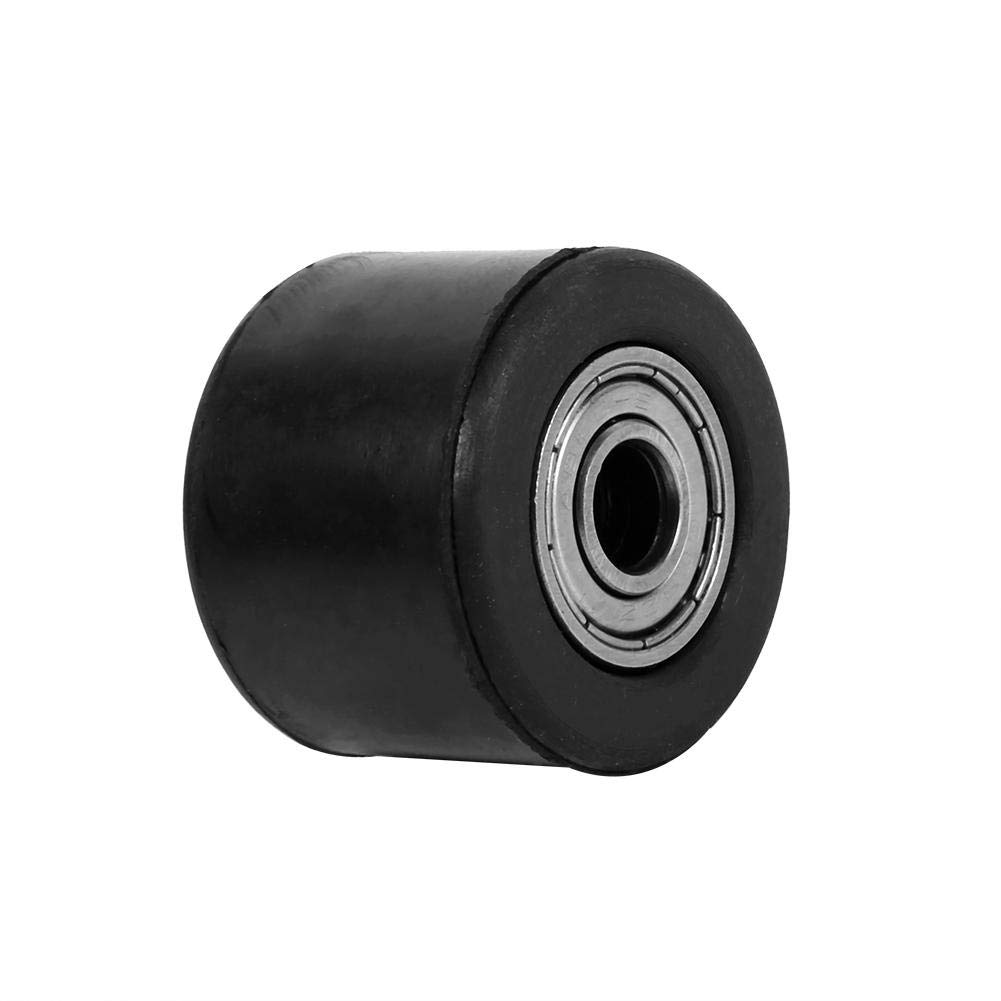 8mm Chain Pulley Roller - Black Motorcycle Chain Tensioner Wheel for Pit Bike, Dirt Bike & Enduro - Perfect for Off-Road Riding and Trail Maintenance