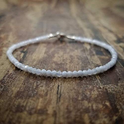 Blue Lace Agate Chakra Bracelet for Women - 2mm Blue Chalcedony Beaded Healing Jewelry | Spiritual Balance & Stress Relief | Perfect Gift for Meditation, Yoga & Energy Healing