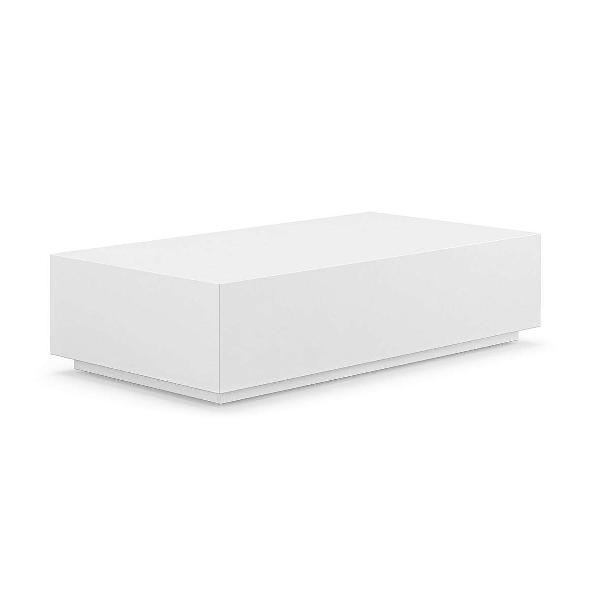 Modern Rectangular Concrete Coffee Table - Minimalist Industrial Style for Living Room, Lounge & Outdoor Patio