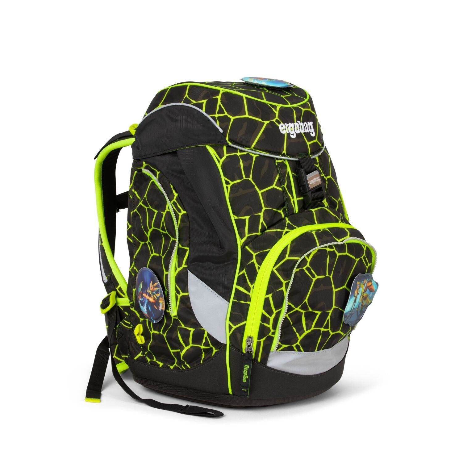 Ergobag 6-Piece School Backpack Set with Dragon RideBear Design - Durable & Spacious for Kids, Teens, and Students - Perfect for School, Travel, and Outdoor Adventures