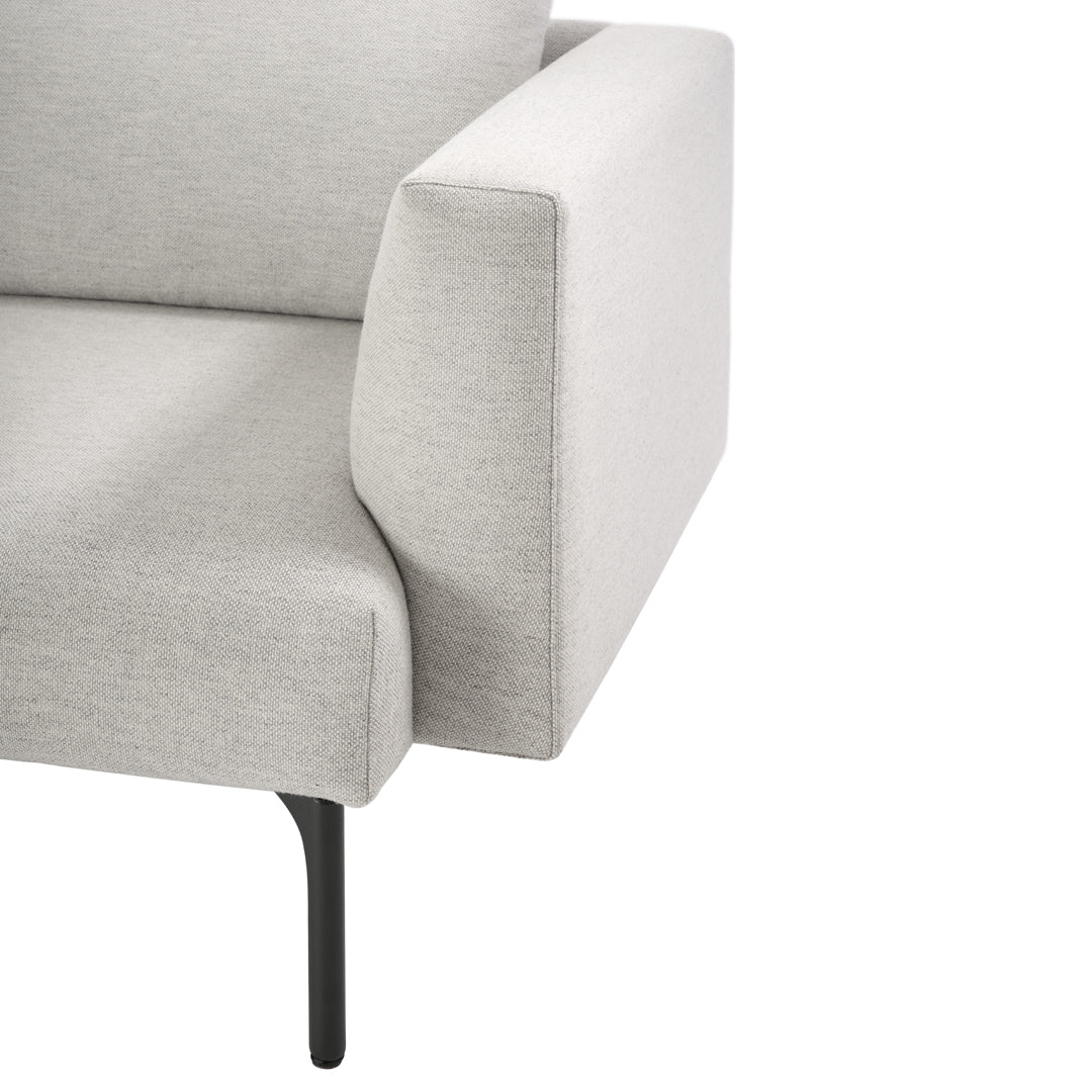Modern L-Shaped Arris Sofa with Slender Arms - 106.3