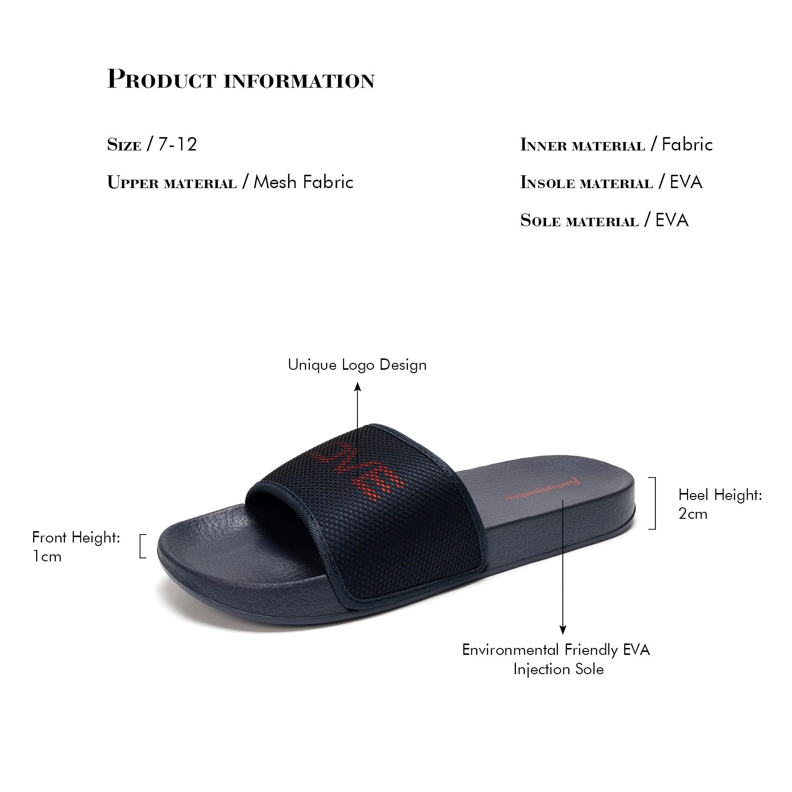 **FunkyMonkey Men's Casual Slide Sandals - Comfortable Indoor/Outdoor Slippers for Beach, Pool & Lounging**