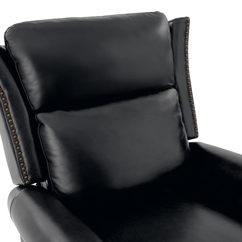 Martina Genuine Leather Manual Swivel Glider Recliner Chair - Comfortable Living Room Seating for Relaxing, Reading & Nursing