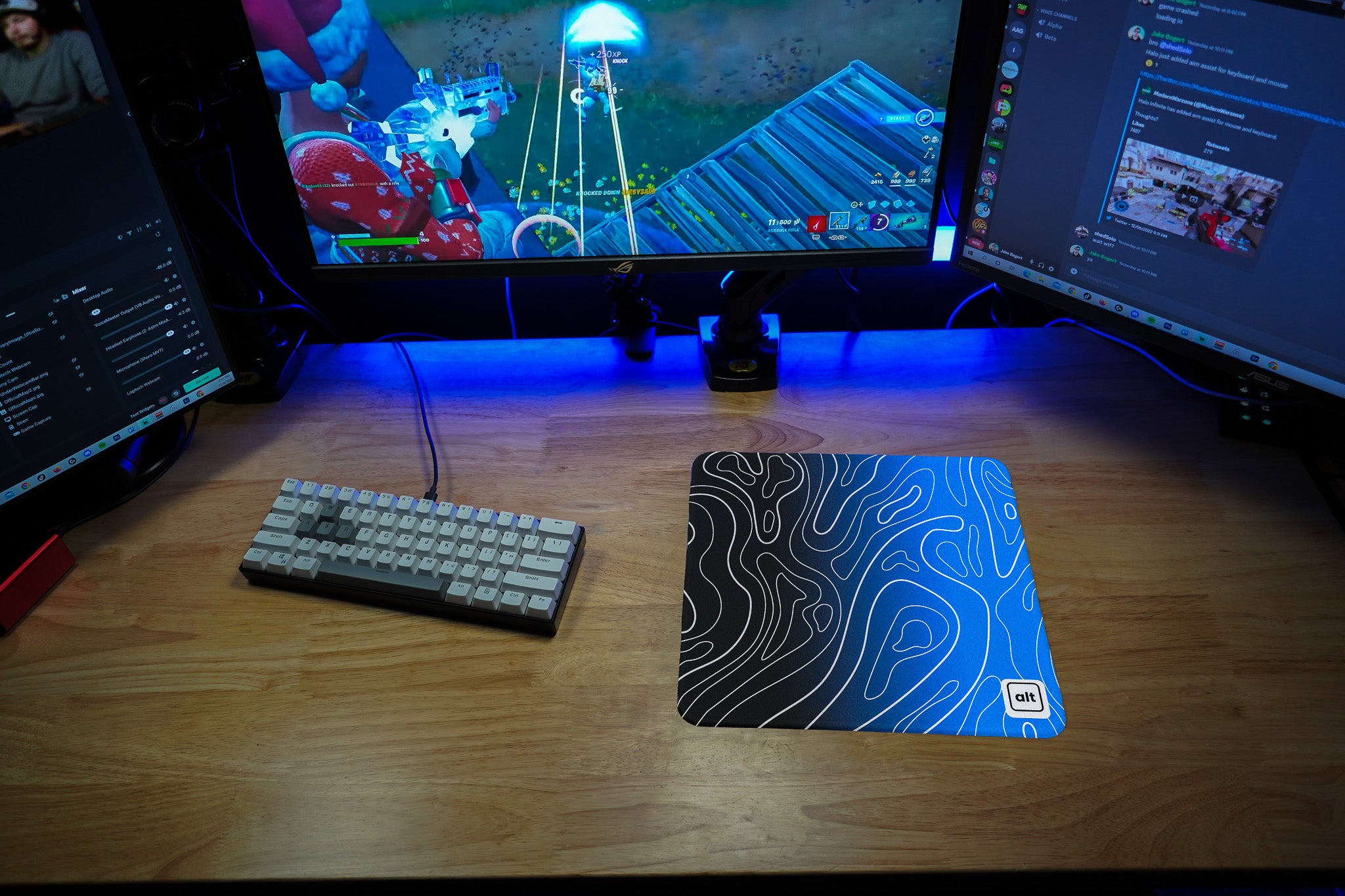 Bisman Ombre Damascus Gaming Mouse Pad - Non-Slip Rubber Base, Smooth Surface for Precision Control - Perfect for PC, Laptop, Office & Esports Gaming