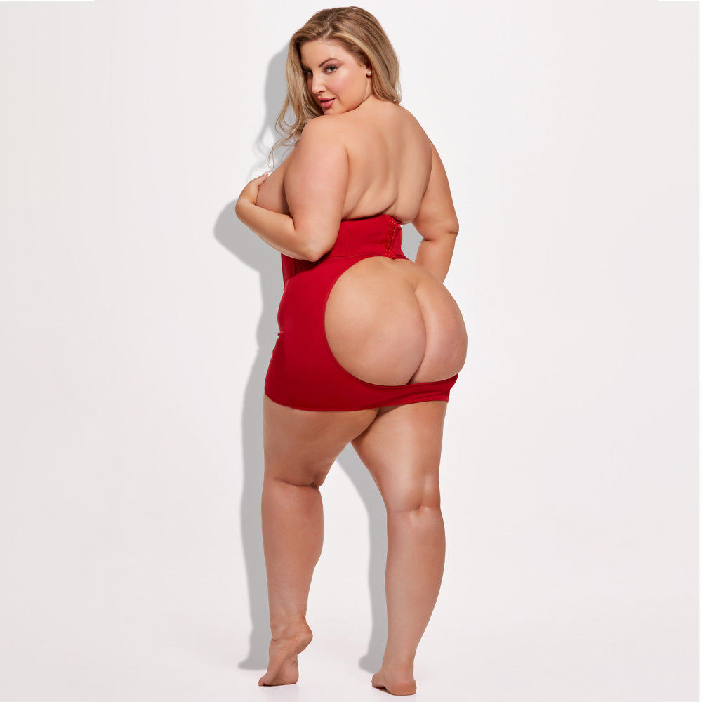 House of Desire Devon Cupless Open Rear Shapewear Slip for Curvy Women - Perfect for Bodycon Dresses & Special Occasions