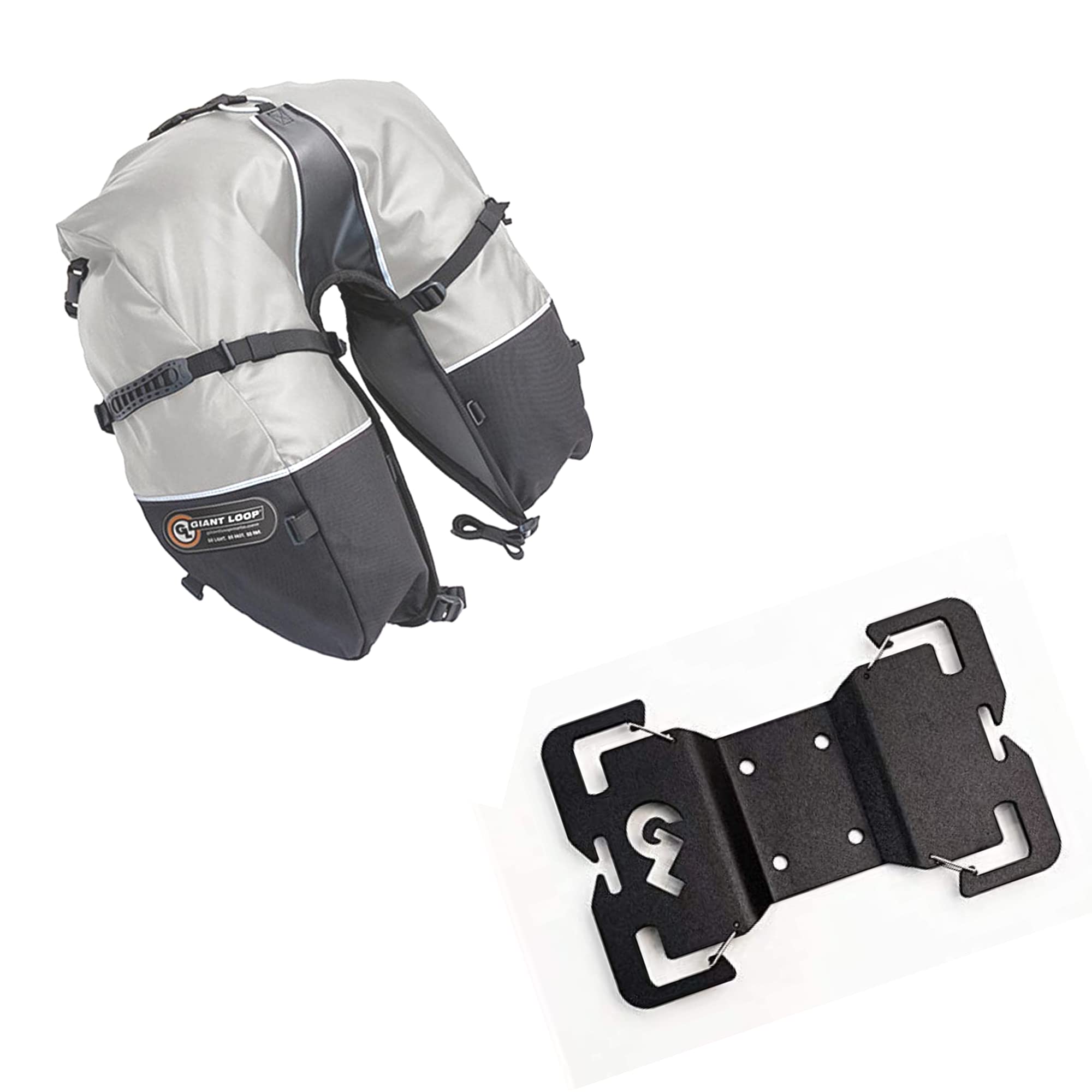 Giant Loop Coyote Motorcycle Saddlebag & Tail Rack Bundle - Durable Adventure Gear for Long-Distance Touring & Off-Road Riding