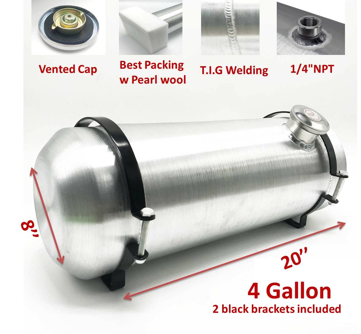 JSD 4 Gallon Aluminum Gas Tank - 8