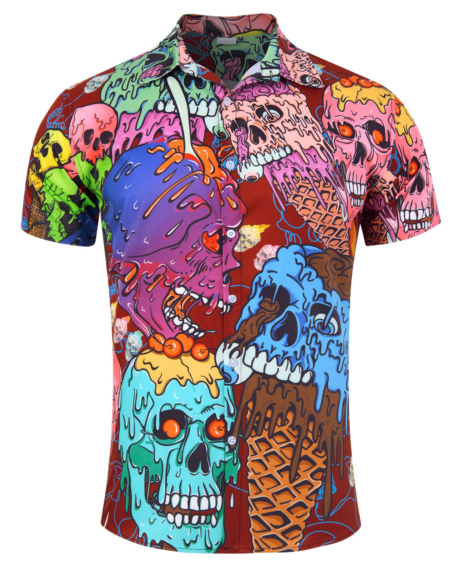 ALISISTER Men's Hawaiian Short Sleeve Button Down Shirts - Novelty Summer Vacation Shirts with Fun Prints | Perfect for Beach Parties, Luaus & Tropical Getaways