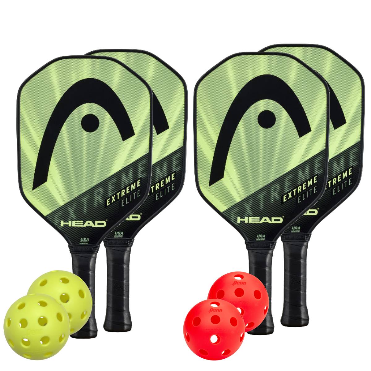 Head Extreme Elite 4 Paddle Pickleball Set - Premium Pickleball Paddles with Cushion Grip & Carry Bag - Perfect for Outdoor, Indoor, Tournament & Recreational Play