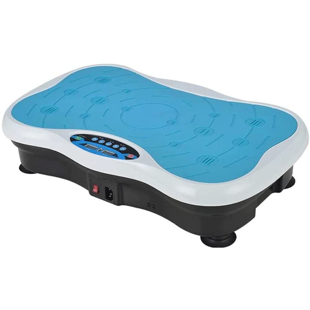 Vibration Plate Exercise Machine - Full Body Workout Platform for Weight Loss & Toning with Resistance Bands | 10 Preset Programs | Home Gym Equipment for Core Strength & Muscle Recovery | Perfect for Small Spaces & Post-Workout Relaxation