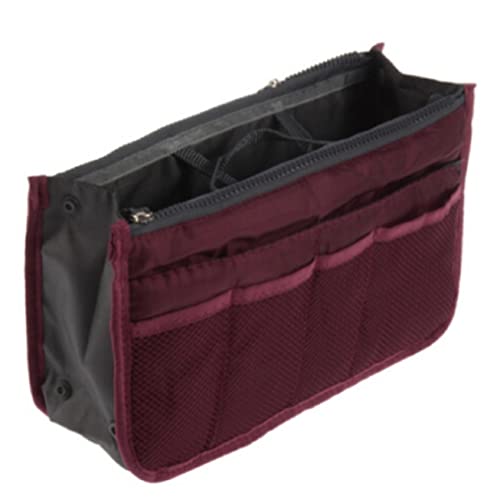 STORE99® Multifunctional Travel Organizer Bag with Zipper - Waterproof Cosmetic Storage Pouch for Makeup, Toiletries & Accessories (Wine Red) - Perfect for Air Travel, Camping & Daily Organization