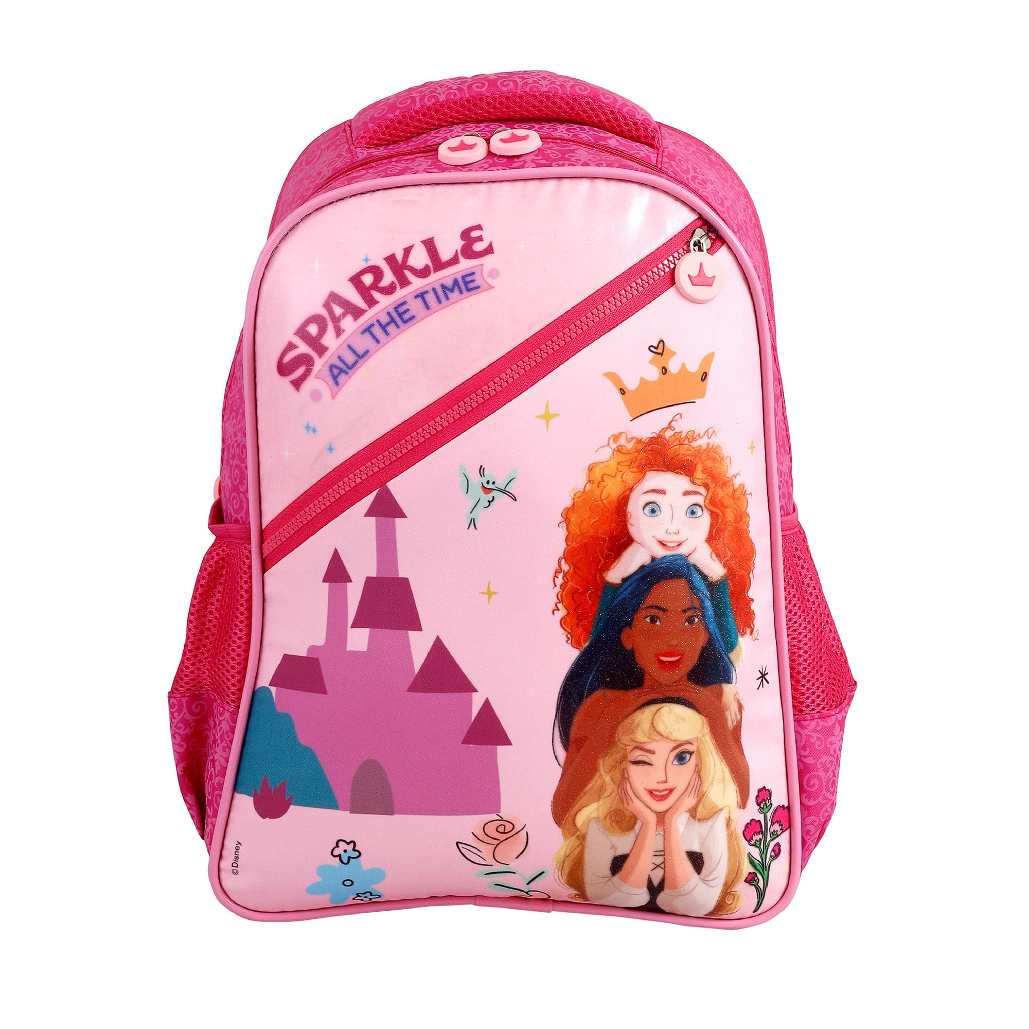**Disney Princess School Backpack for Girls - 16 Inch Large Water Resistant Kids Backpack - Cute Durable Travel Bag for School, Tuition, Picnic & Gift**