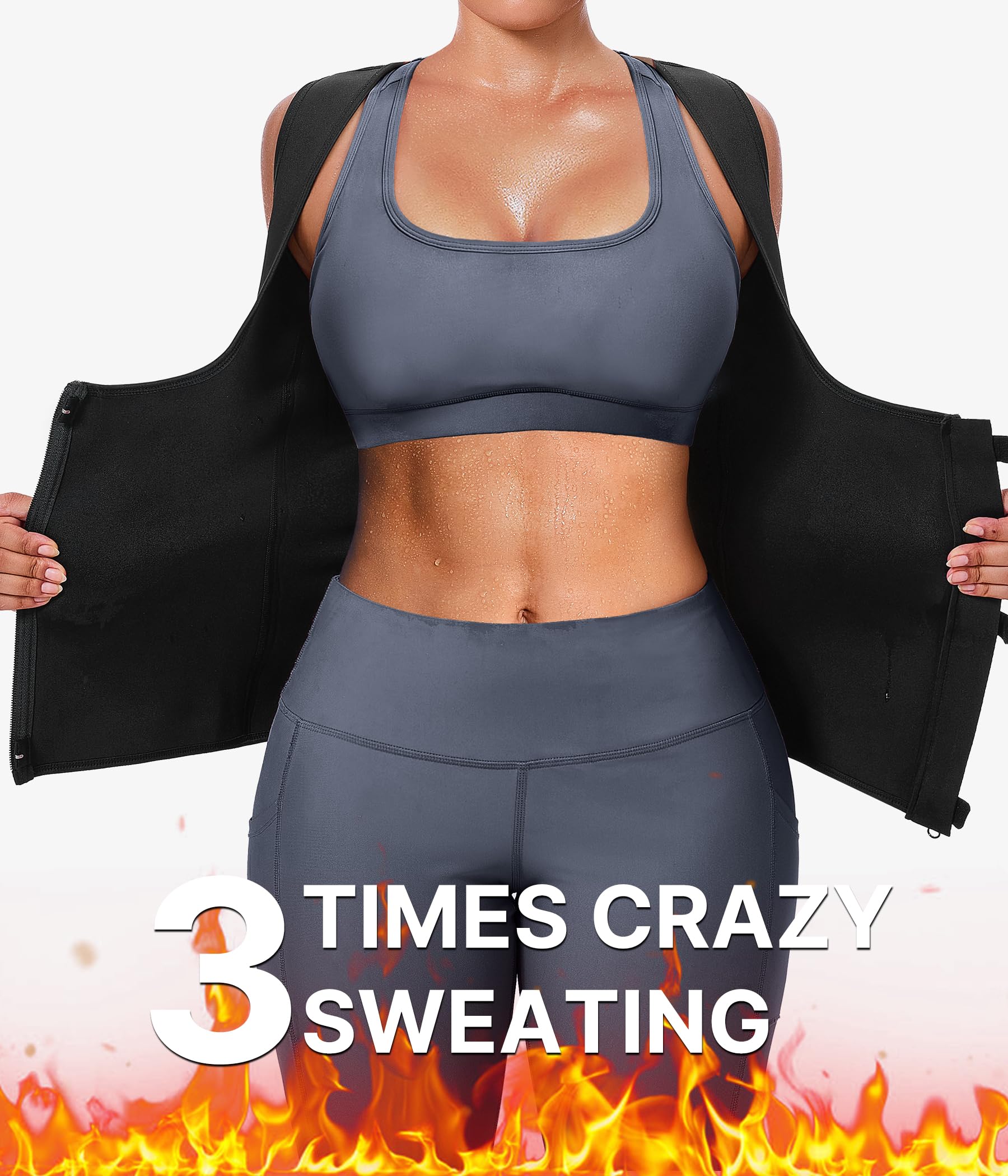 Women's Sauna Suit for Weight Loss - Sweat Workout Body Shaper for Fitness & Detox - Perfect for Gym, Running & Home Exercise