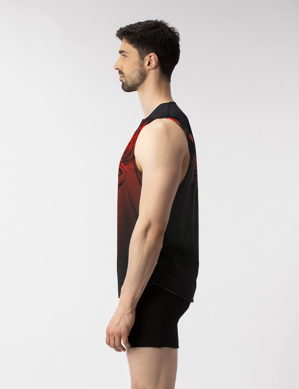 Barcode Berlin Keta Muscle Tank Top for Women - Red & Black Sleeveless Workout Shirt | Gym, Running, Yoga & Casual Wear