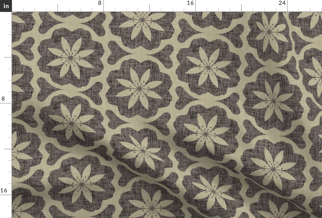 Boho Floral Printed Minky Fabric - Black & Brown Flowers Fat Quarter for Sewing Baby Blankets, Quilt Backing & Plush Toys | Soft & Cozy DIY Craft Material for Nursery Decor, Home Decor Projects