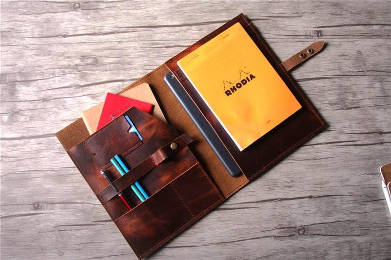 Custom Leather iPad Air Sleeve Case - Handmade Genuine Leather Protective Cover for iPad Air 10.9