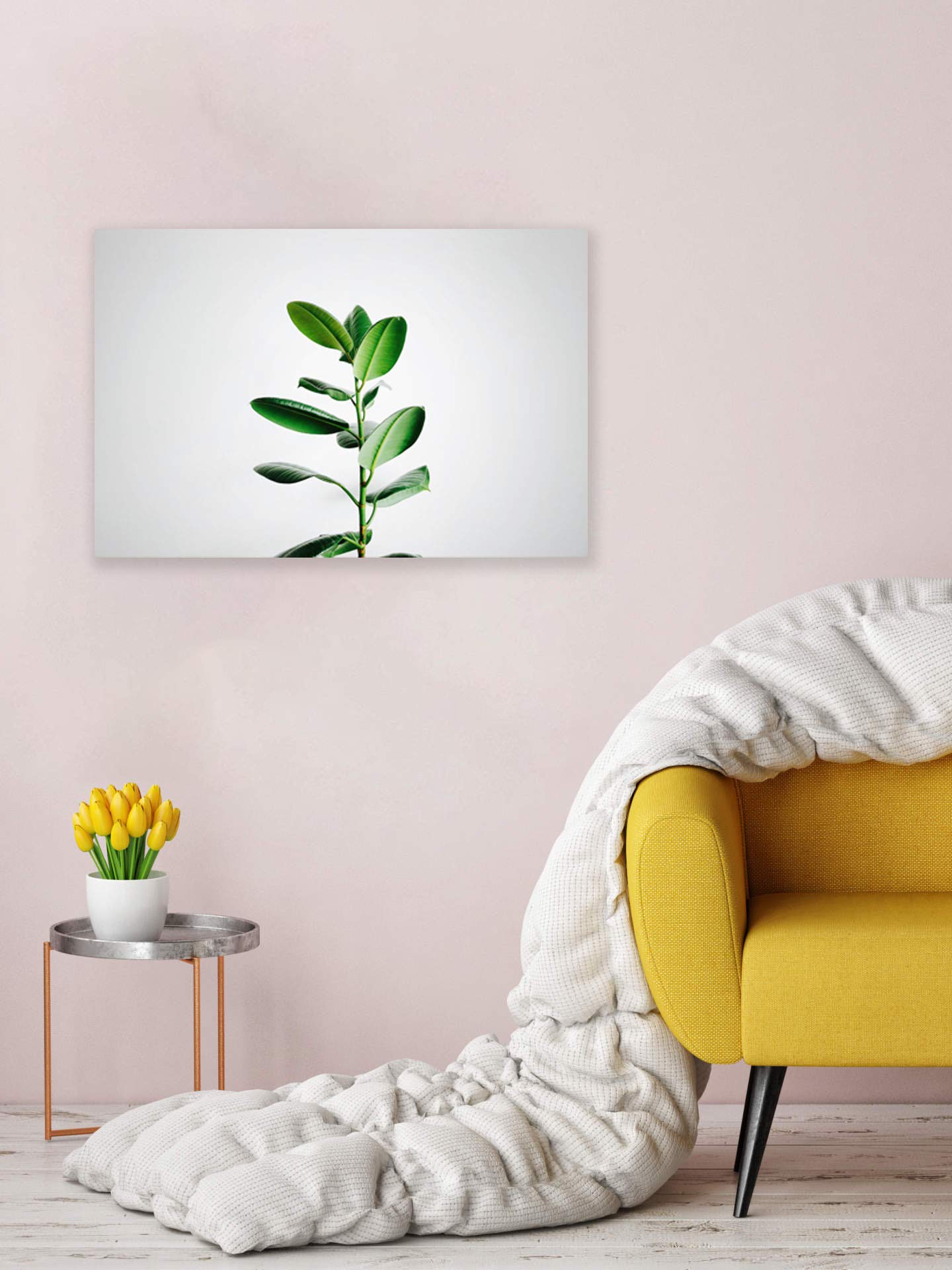Green Leaves Botanical Wall Art Print - 8x12 Inch Unframed Inspirational Poster, Nature Decor for Living Room, Bedroom & Office - Stylish Foliage Home Decor