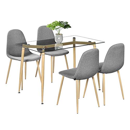 Modern Oval Glass Coffee Table - Tempered Glass Top with Wood Grain Legs for Living Room, Office & Lounge - Stylish End Table for Home Decor