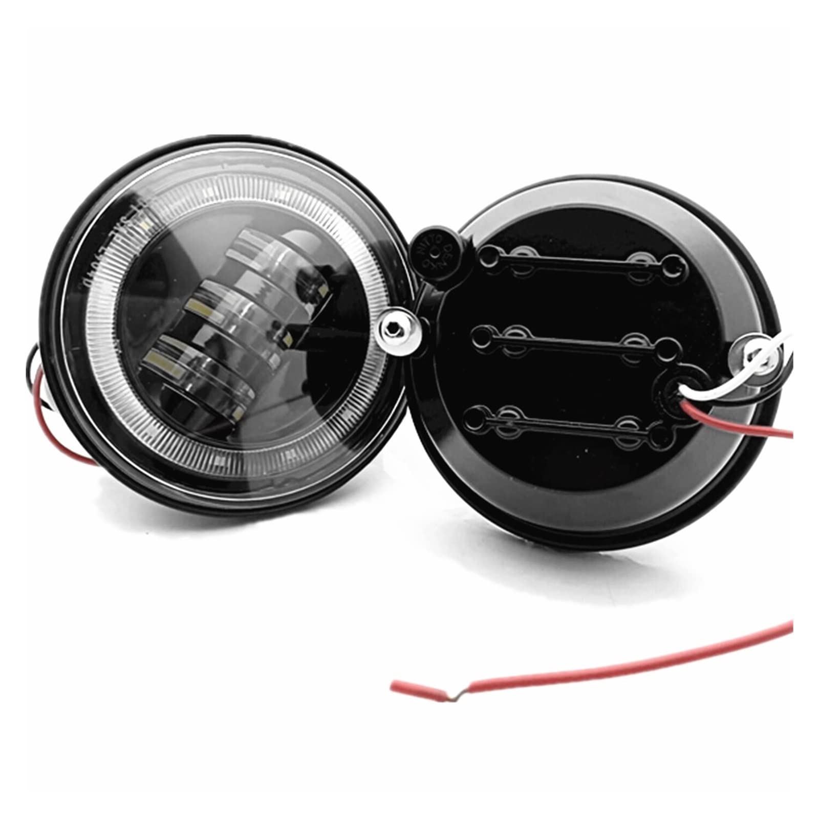 2PCS LED Fog Lights for Hummer H2 2003-2009 - White DRL Halo Ring Angel Eyes, Black Front Passing Fog Lamps - Upgrade Your Car Lighting for Night Driving & Off-Road Adventures