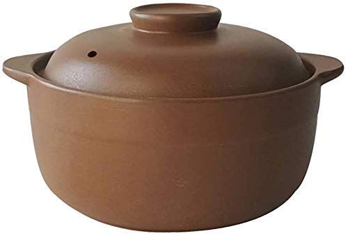 Handmade Unglazed Ceramic Casserole with Lid - 3L NC Clay Pot for Slow Cooking, Onion Soup, Stews & Braising | Traditional Earthenware for Oven, Stovetop & Serving