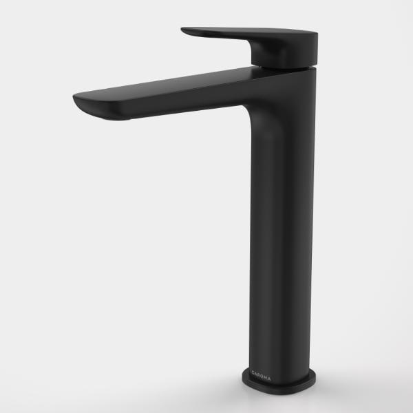 Caroma Contura II Tower Basin Mixer - Matte Black Finish | Modern Bathroom Faucet for Sink | Perfect for Contemporary Home & Commercial Spaces