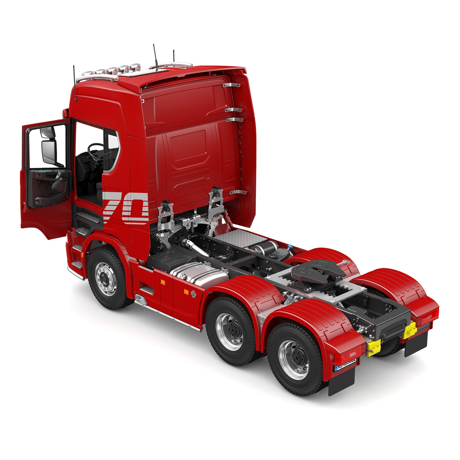 Kabolite 5802 1/14 Scale RC Tractor Truck 770S 6X6 RTR Model - Remote Control Battery Powered Simulation Vehicle for Off-Road Adventure & Construction Play