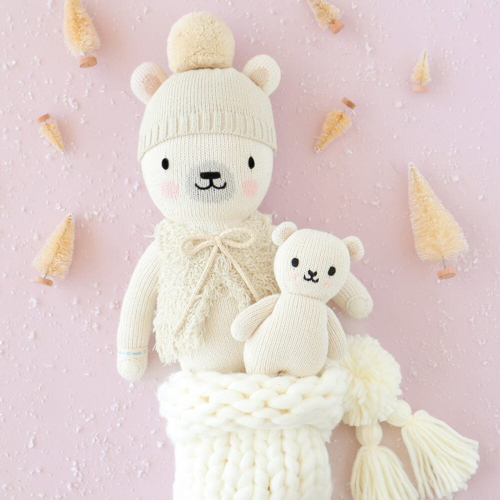 Cuddle + Kind Baby Polar Bear Plush Toy - Soft & Huggable Stuffed Animal for Kids, Babies & Toddlers | Perfect for Nursery Decor, Gifts & Cuddling
