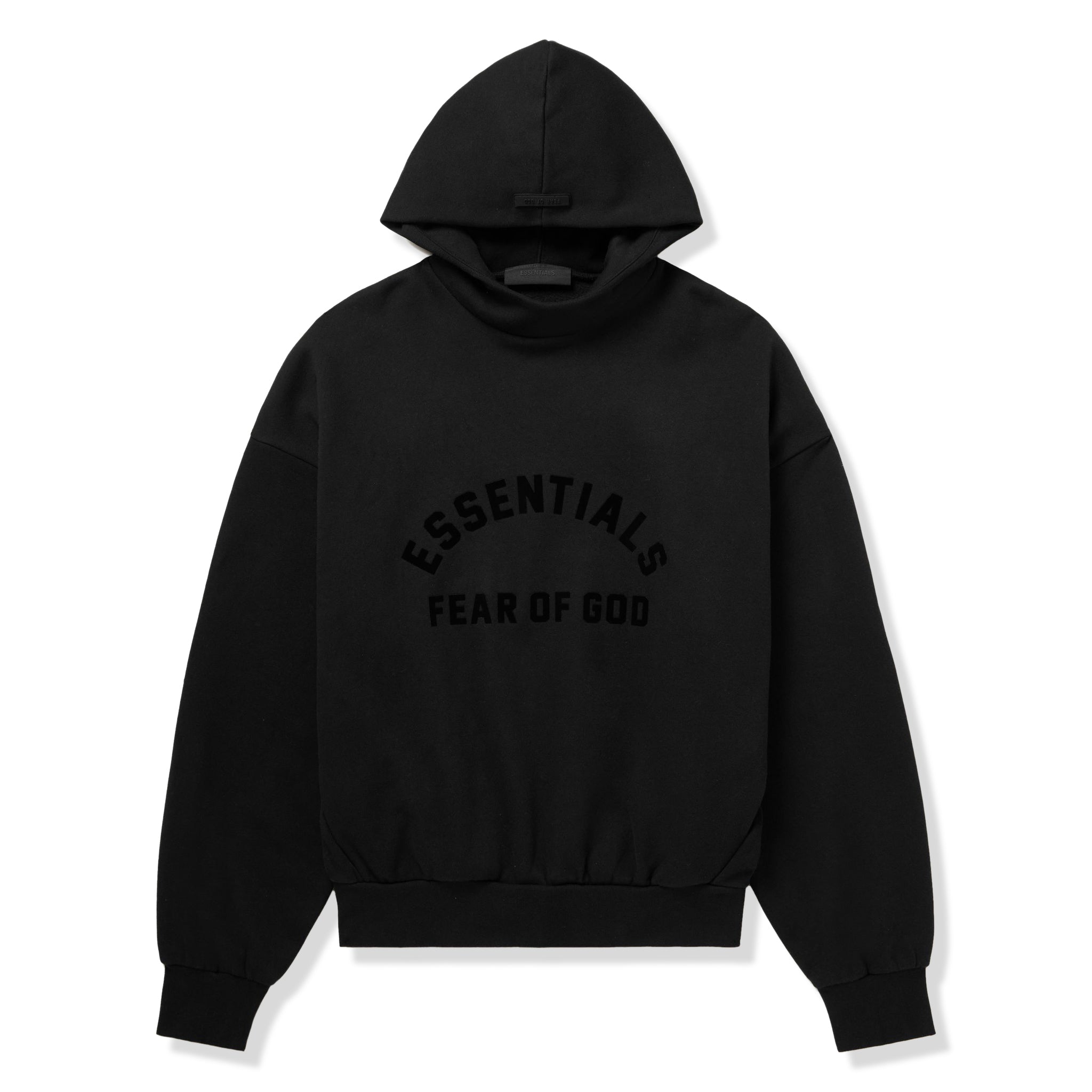 Fear Of God Essentials Black Hoodie (SS23) - Men's Streetwear Pullover for Casual & Layering | Perfect for Urban Fashion & Everyday Wear
