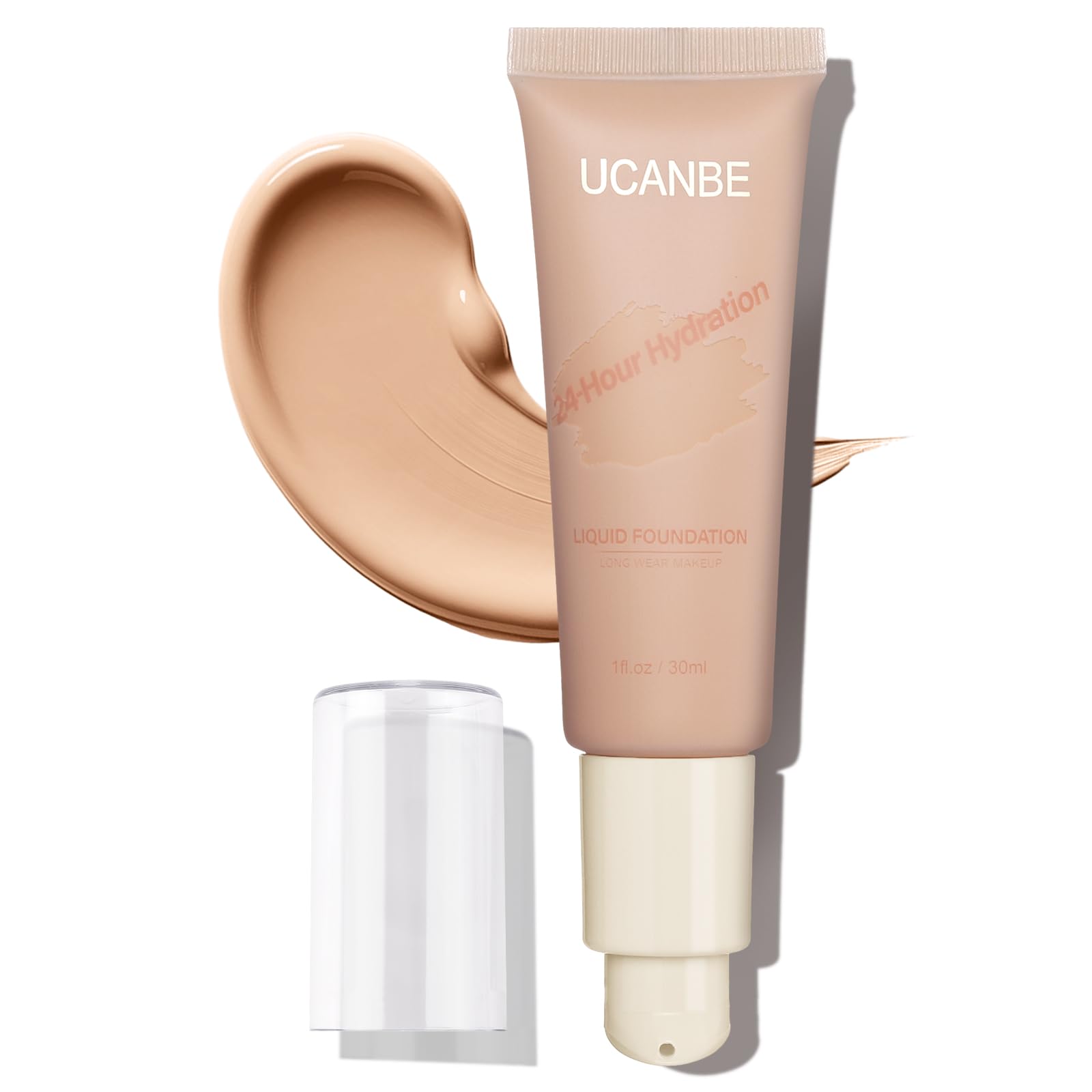 UCANBE Matte Liquid Foundation Makeup - Medium to Full Coverage, Waterproof & Longwear Serum Cream Foundation for Combination & Oily Mature Skin | Lightweight, Hydrating & Nourishing Formula | Classic Ivory, 1 fl. oz | Perfect for Daily Wear, Special Occasions & Photography Makeup