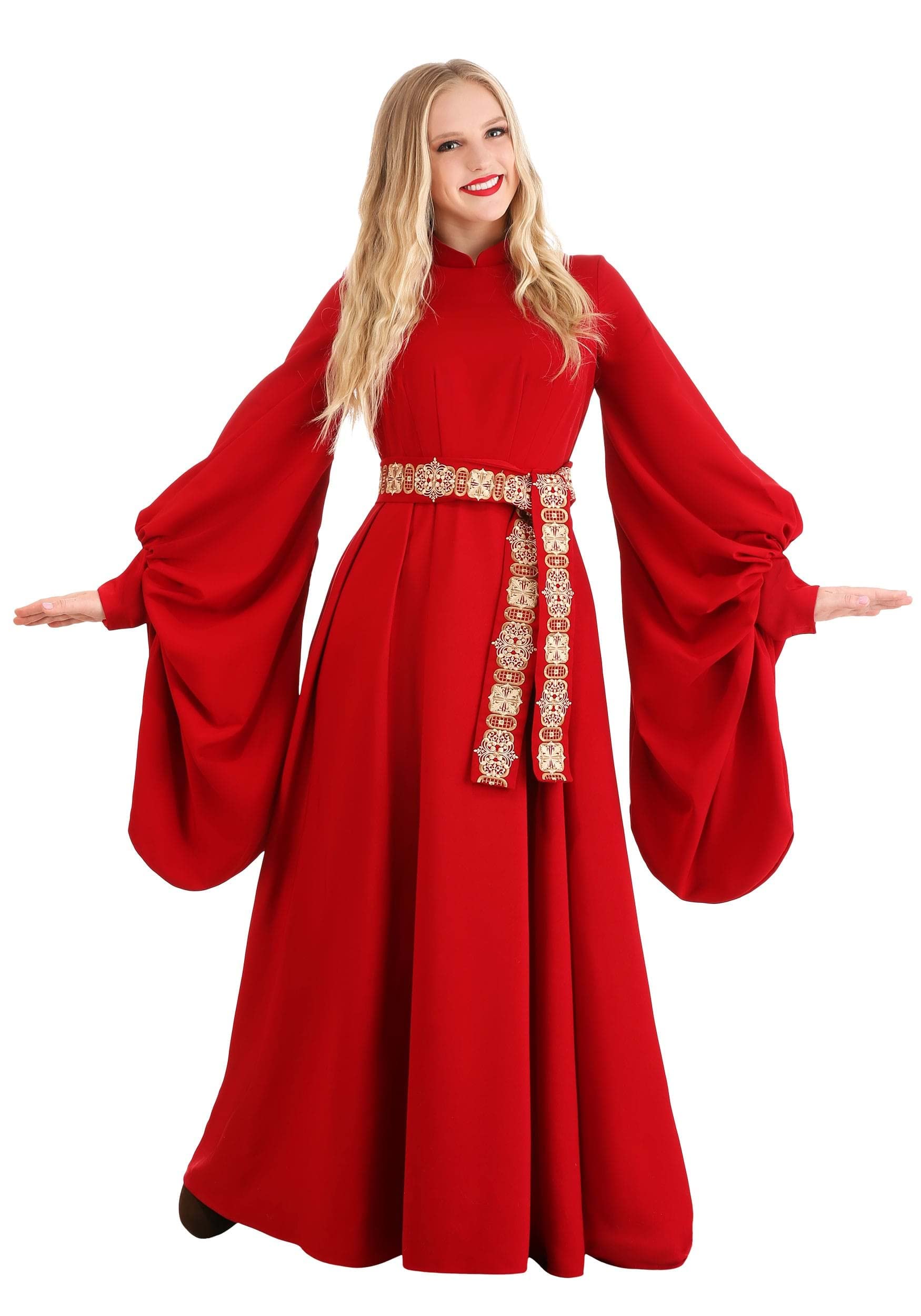 Elegant Red Medieval Princess Bride Dress for Women - Buttercup Costume for Renaissance Fairs, Halloween & Cosplay