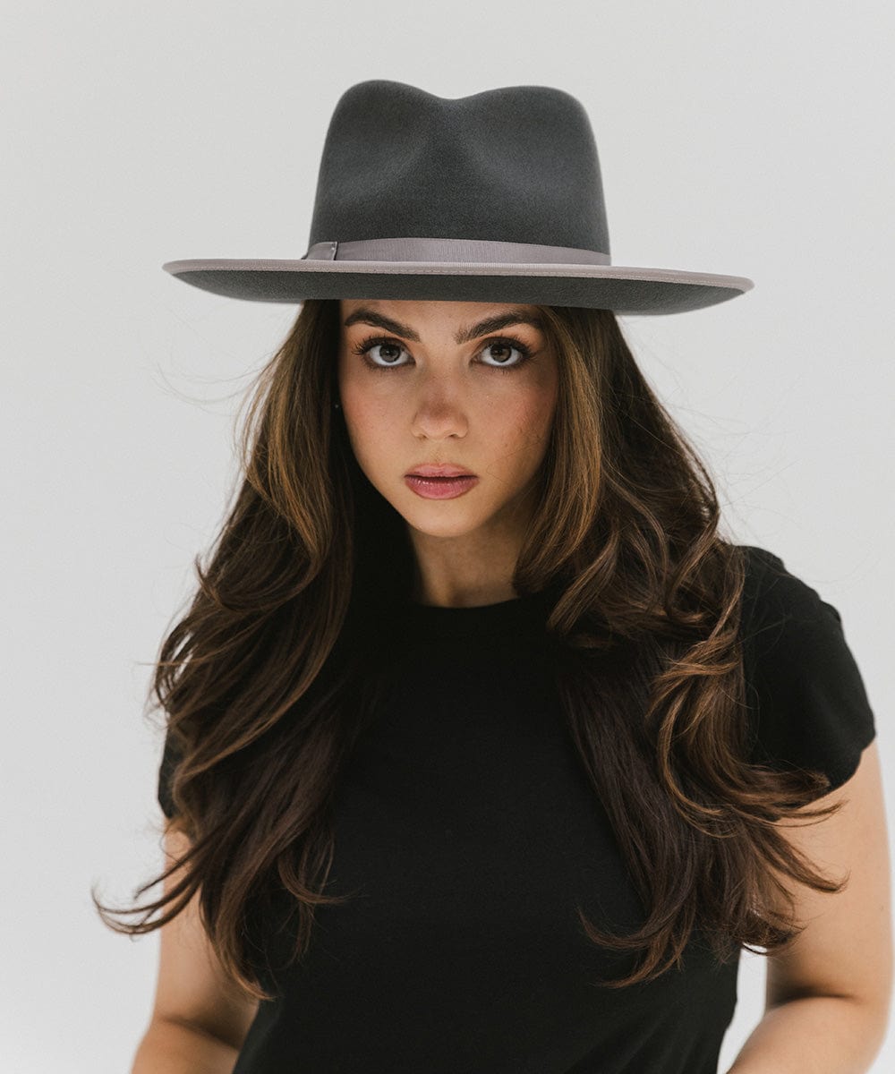 Monroe Rancher Fedora Hat for Men & Women - Western Style Cowboy Hat with Wide Brim - Perfect for Outdoor, Rodeo, and Country Music Events
