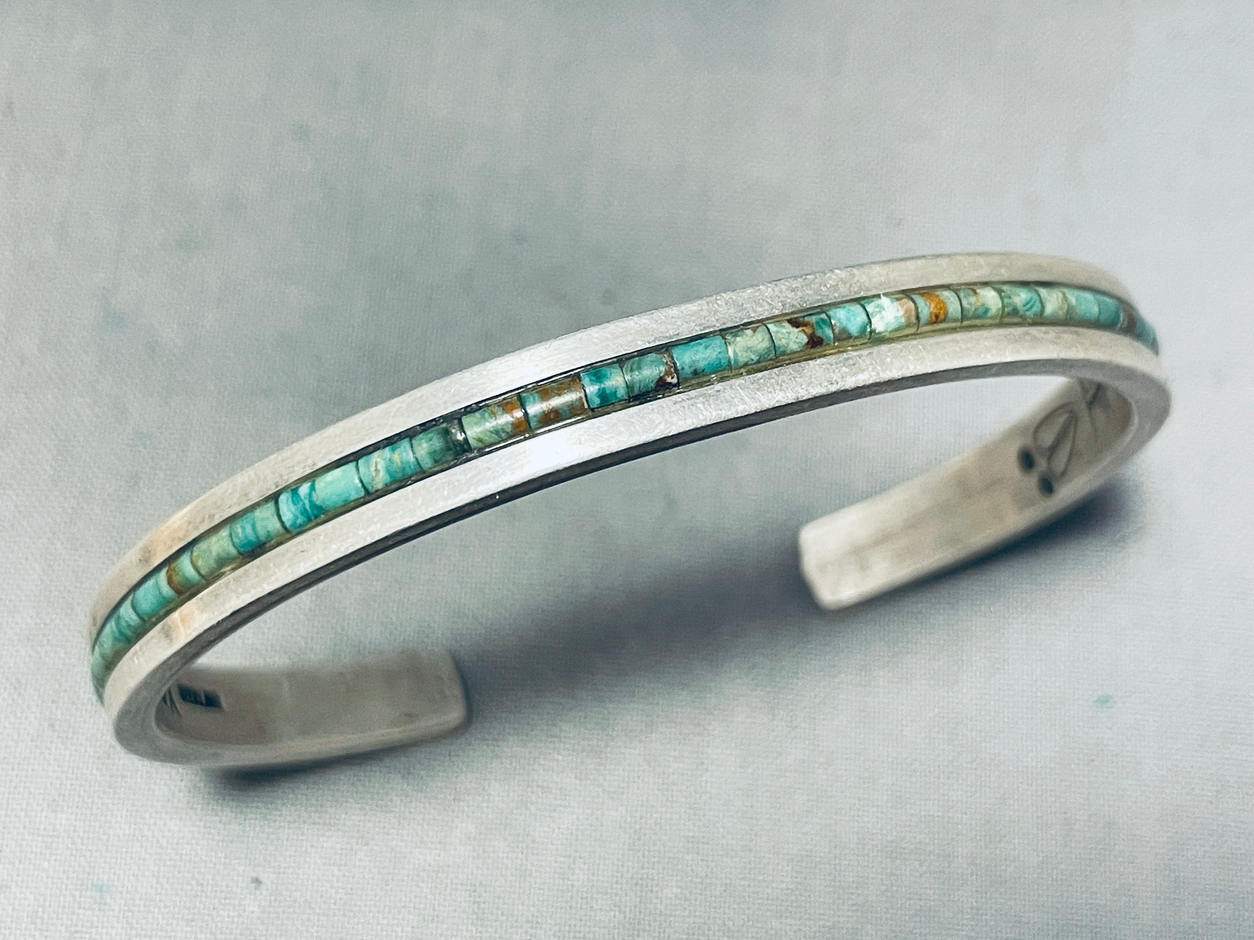 Alvin Monte 7 Inch Wrist Bracelet - Genuine Royston Turquoise & Sterling Silver Handmade Jewelry for Women, Perfect for Gifts, Parties & Everyday Wear