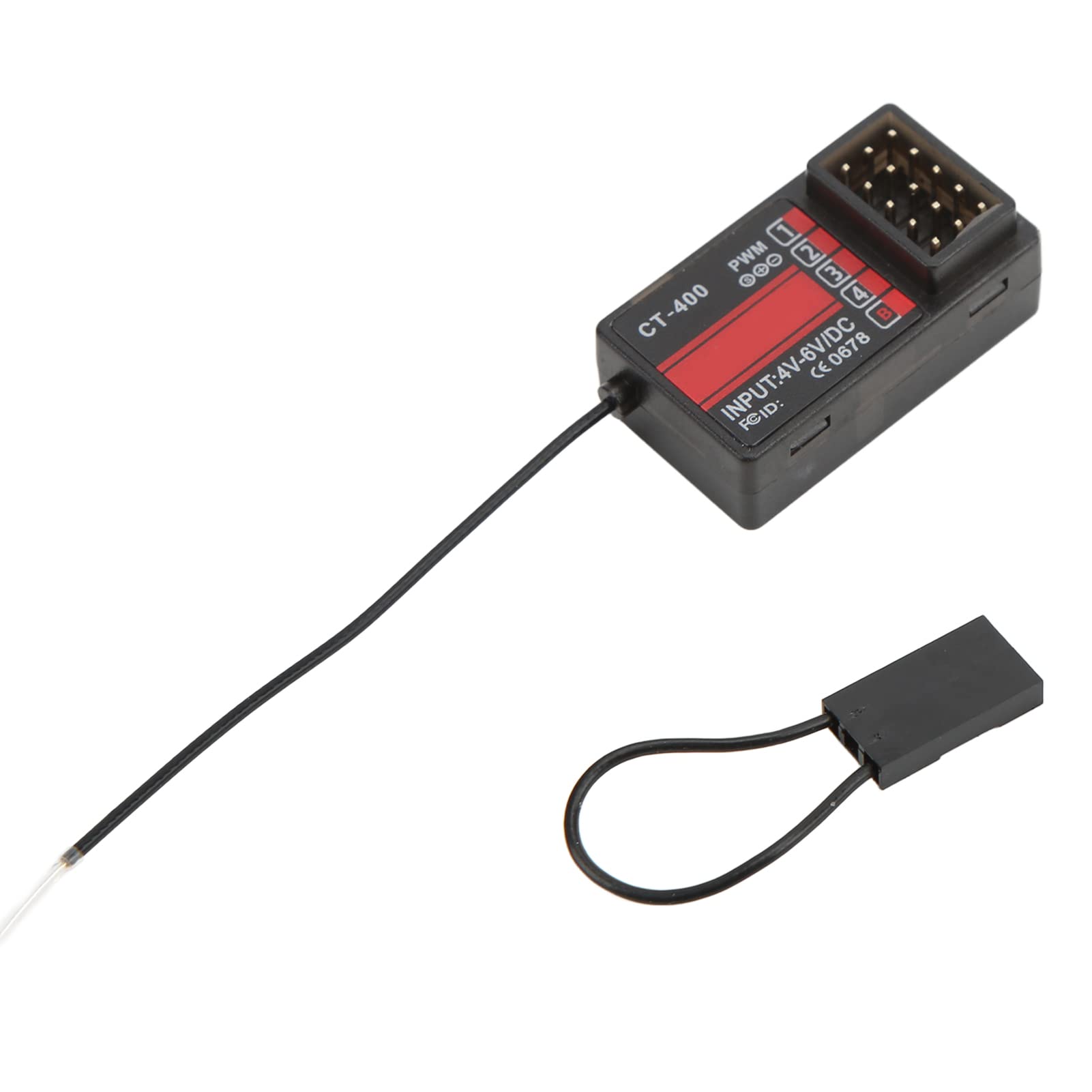 HOTRC CT-400 2.4GHz RC Receiver - 3ms Ultra-Fast Response, Durable Plastic Design for RC Cars, Trucks & Boats - Compatible with HOTRC CT-400 Transmitter (Perfect for Racing, Crawling & Off-Road Adventures)