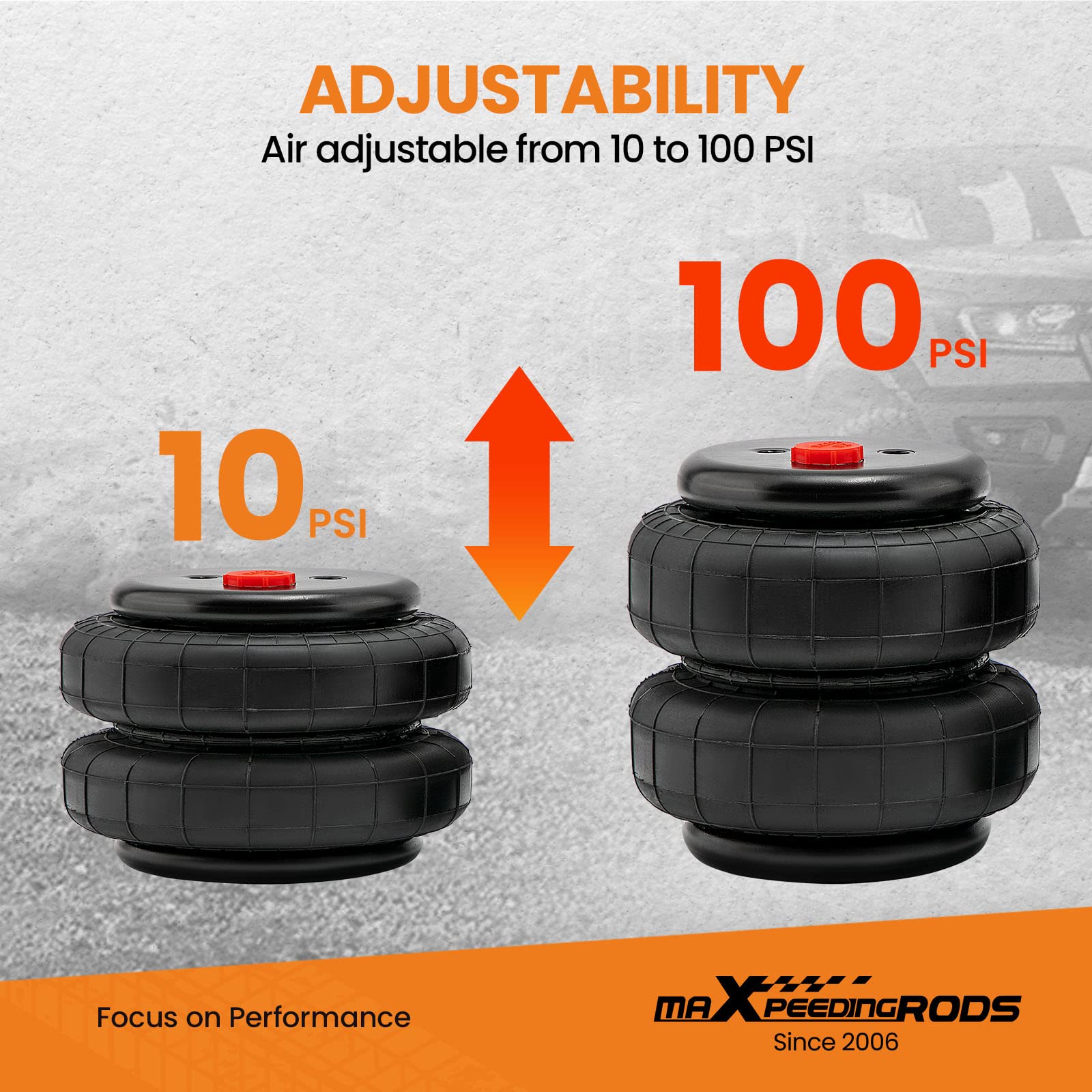 Heavy Duty Rear Air Suspension Bags Kit 5000lbs for 2007-2018 Chevrolet Silverado 1500 & GMC Sierra 1500 (2WD/4WD) - Truck Helper Spring Kit for Enhanced Load Support & Towing Capacity | Perfect for Hauling Trailers, Campers, and Heavy Cargo