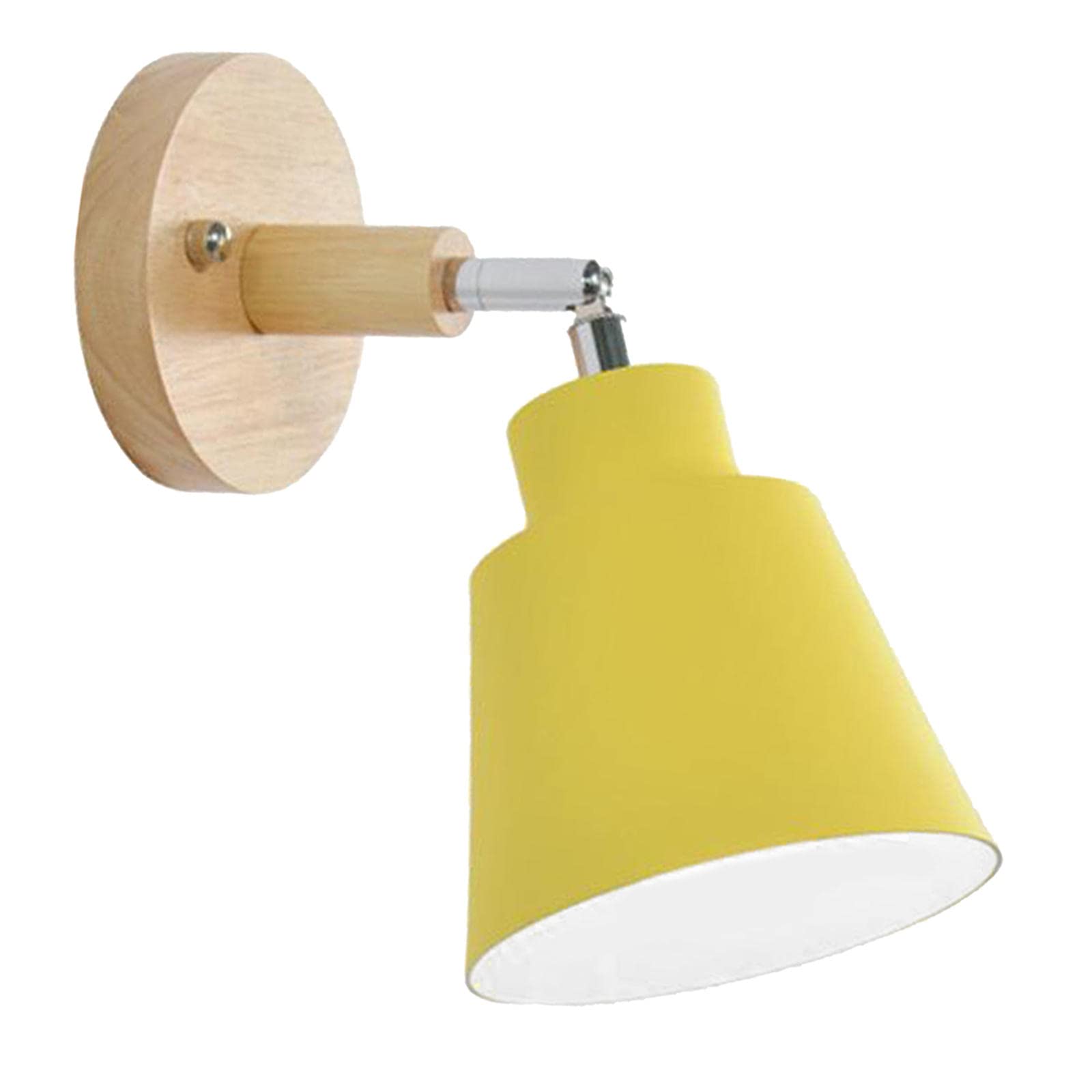 FAKEME Modern Adjustable Angle Wall Sconce Lamp - Indoor Lighting Fixture for Bathroom, Kitchen & Living Room (Yellow) | Perfect for Ambient & Task Lighting