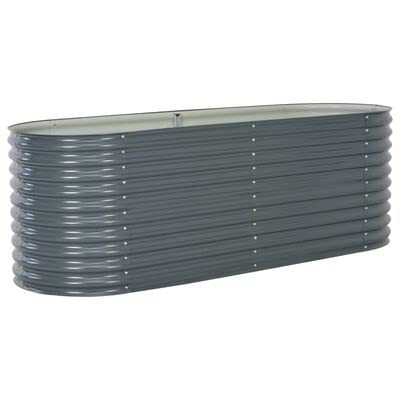 94.4x31.4x31.8 Inch Galvanized Steel Raised Garden Bed Kit - Outdoor Planter Box for Vegetables, Flowers & Herbs - Perfect for Patio, Deck, Balcony & Backyard Gardening