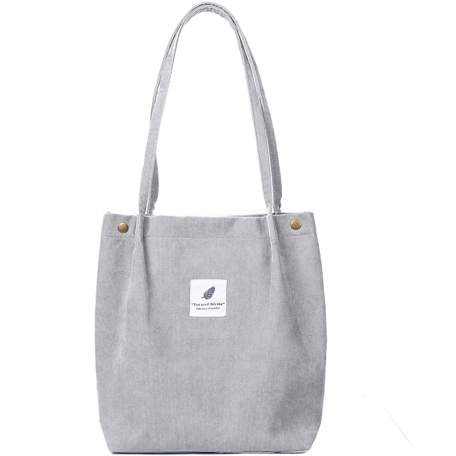 WantGor Women's Corduroy Tote Bag - Large Capacity Shoulder Handbag for Shopping, Work & Travel | Stylish & Durable Crossbody Purse for Everyday Use