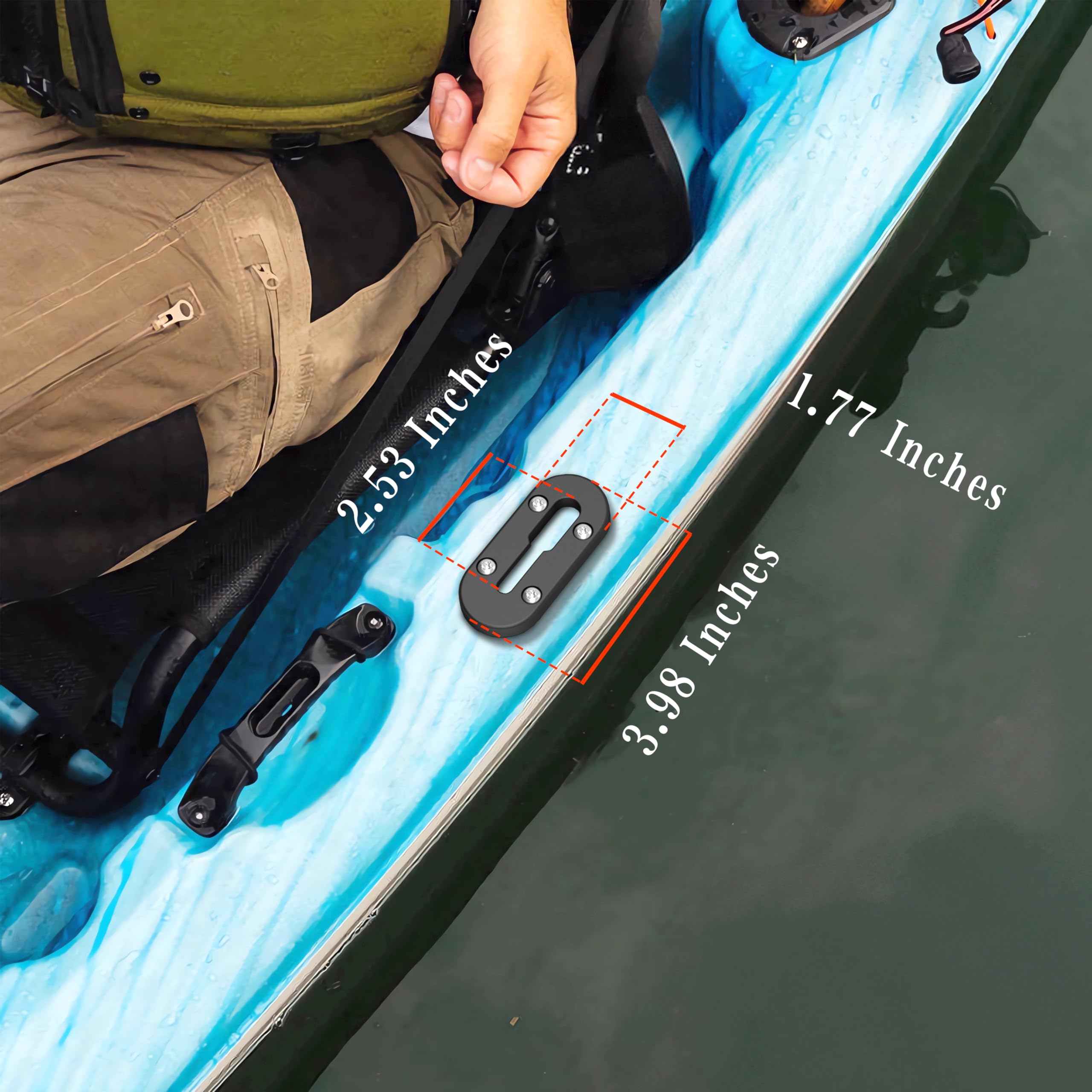 Premium Kayak Gear Track - Low Profile Kayak Rail Mounting System | Compatible with Fishing Rod Holders, Fish Finders, Cup Holders & Anchor Cleats | Perfect for Kayak Fishing & Water Sports Accessories