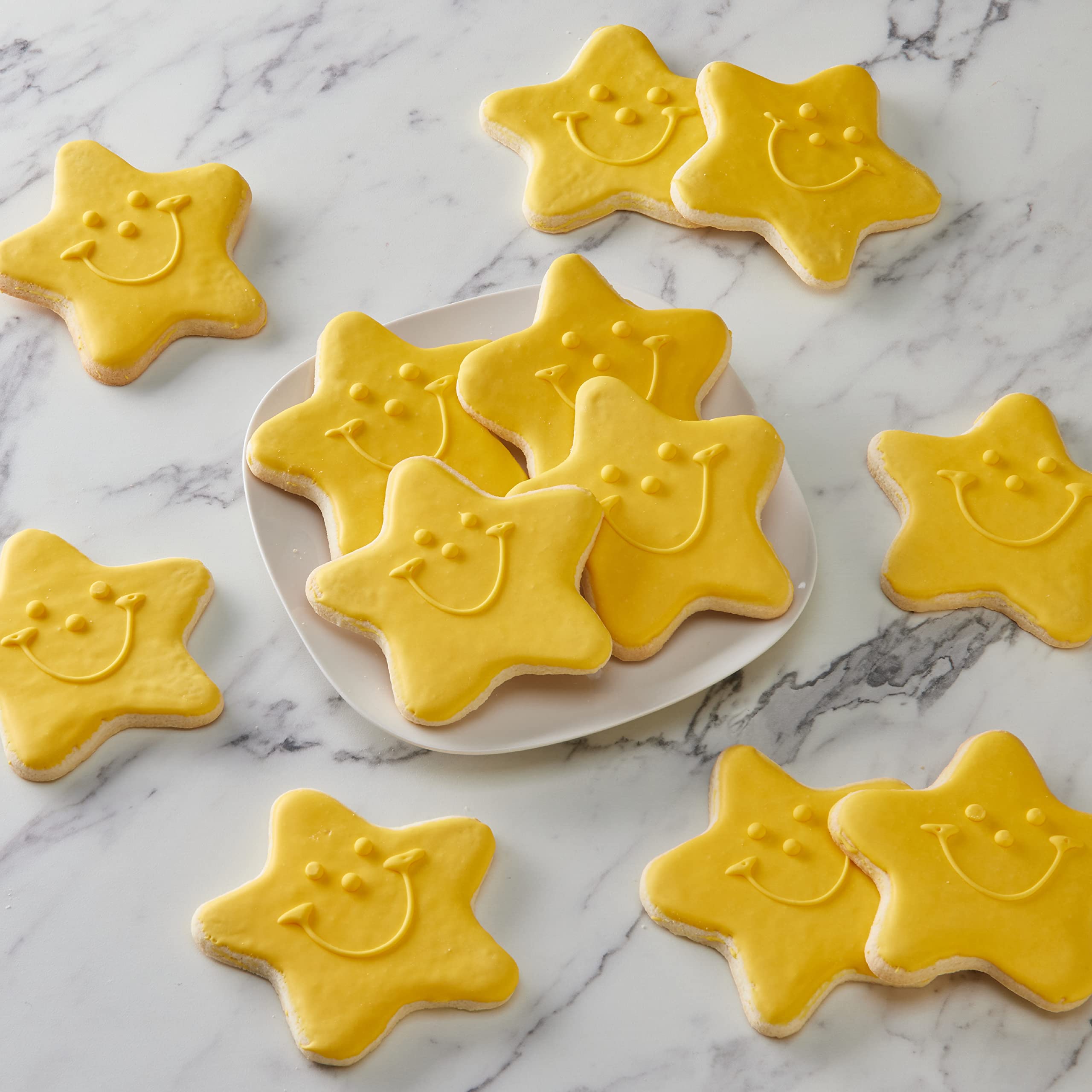 50-Pack Nut-Free Gold Star Smiley® Cookies - Perfect for School Snacks, Birthday Parties & Allergy-Friendly Treats