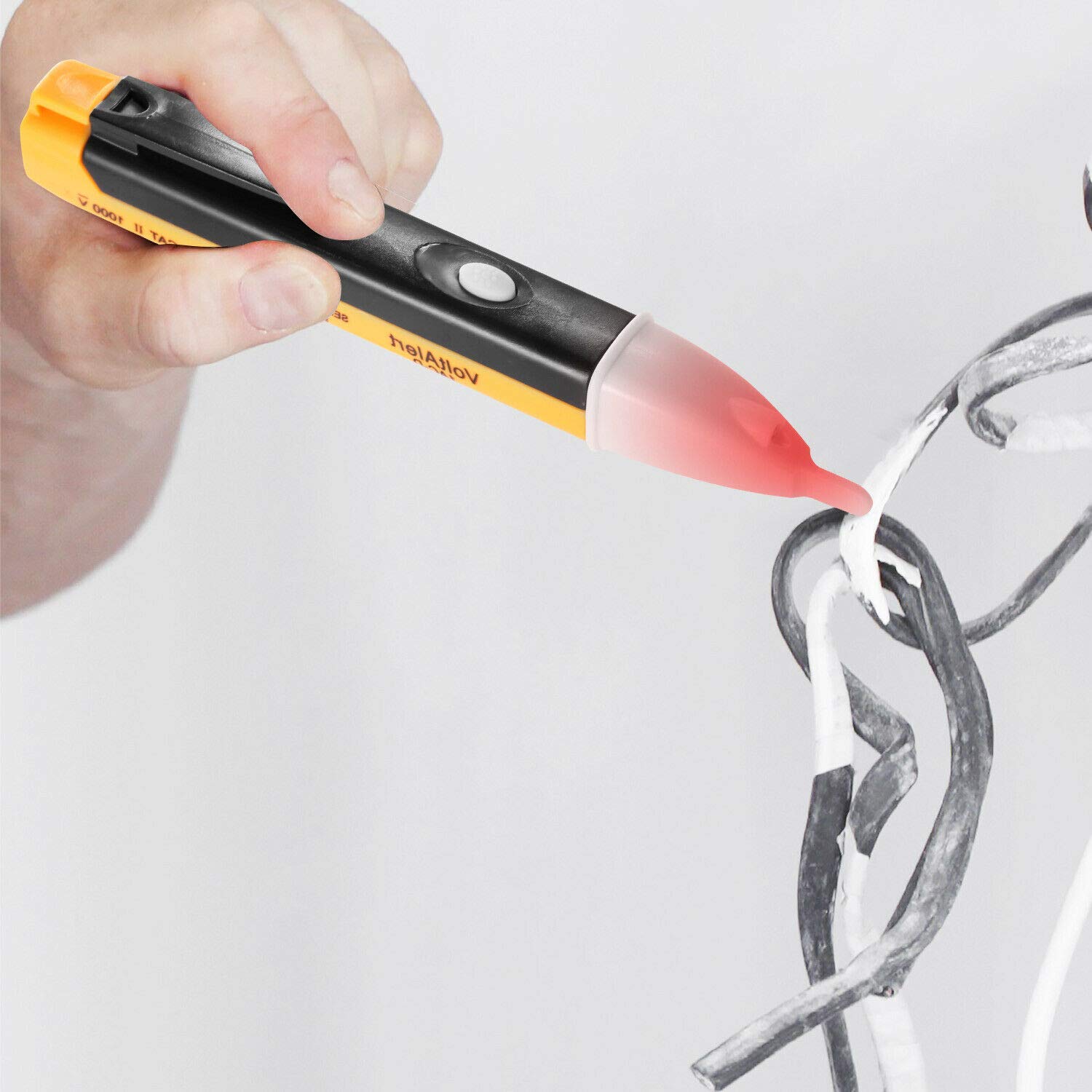 Non-Contact Voltage Tester Pen 90-1000V AC - Battery Powered Electrical Detector with LED Light & Audible Alarm - Perfect for Home Electrical Safety Checks, DIY Projects, and Professional Electricians