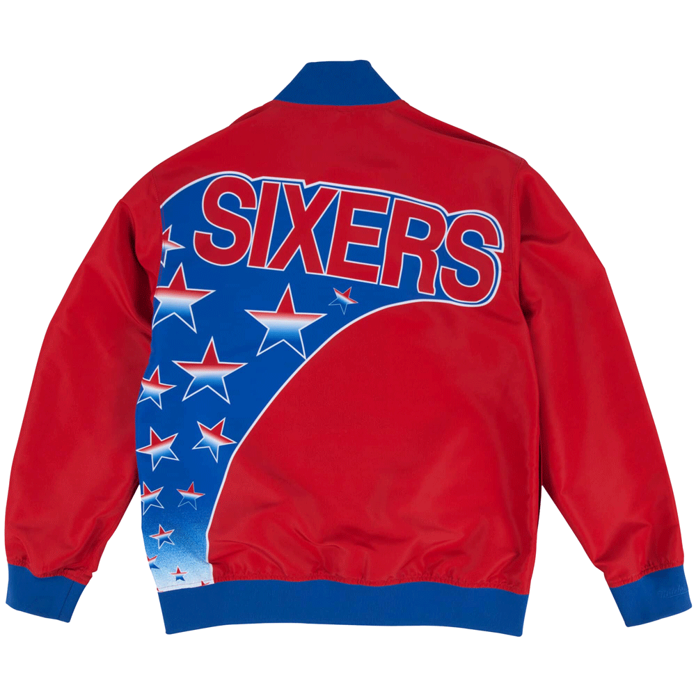 Authentic Philadelphia 76ers 1993-94 Warm-Up Jacket - Vintage NBA Basketball Fan Gear for Games, Collecting & Streetwear Fashion