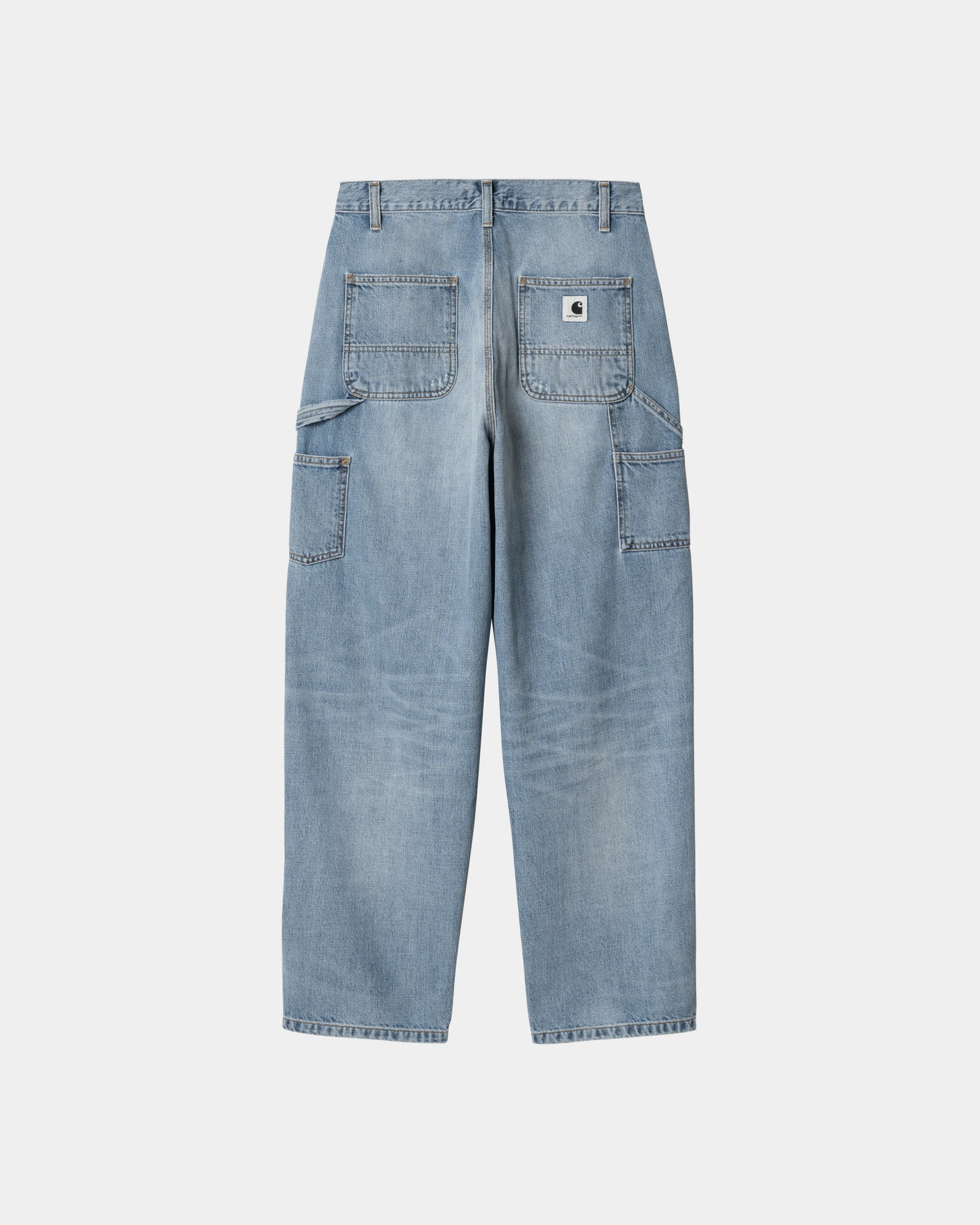 Women's Brandon Single Knee Distressed Jeans - Blue Burst Washed Denim Pants for Casual Wear & Everyday Outfits